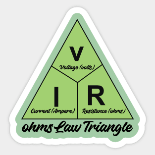 Electrical ohms Law Triangle Formula Chart For Electrical Engineering Students Electricians Electrical engineer and Physics Students Sticker